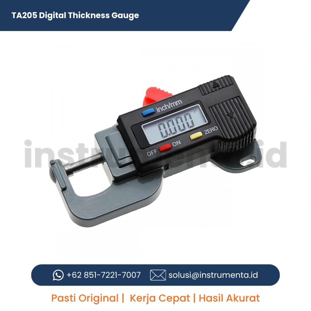 Official Supplier TA205 Digital Thickness Gauge Alat Ukur Ketebalan Material Plat Lembaran Digital Presisi
